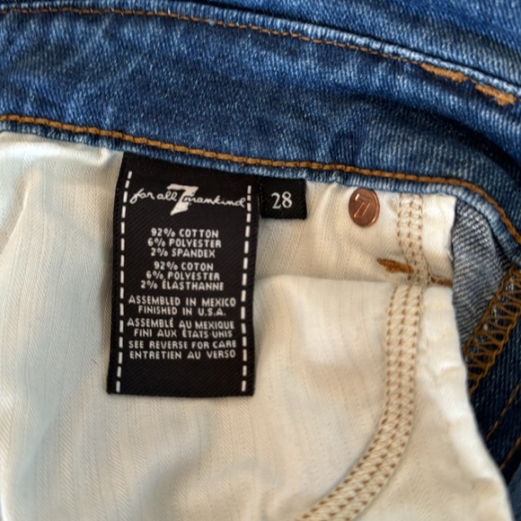 7 For All Mankind Jeans With Frayed Waist Size 28. - Picture 15 of 16